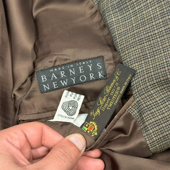 Barneys New York Redaelli Hopsack Blazer Loro Piana 110s Sport Coat Italy 42 L - Picture 10 of 10